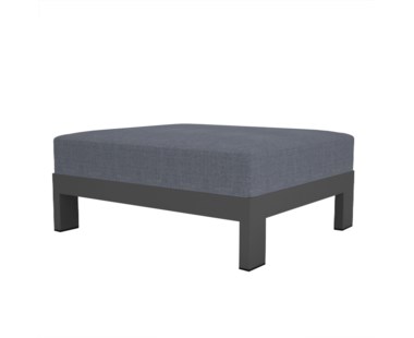 Hamilton Alu Compact Ottoman - Charcoal / Caste Slate